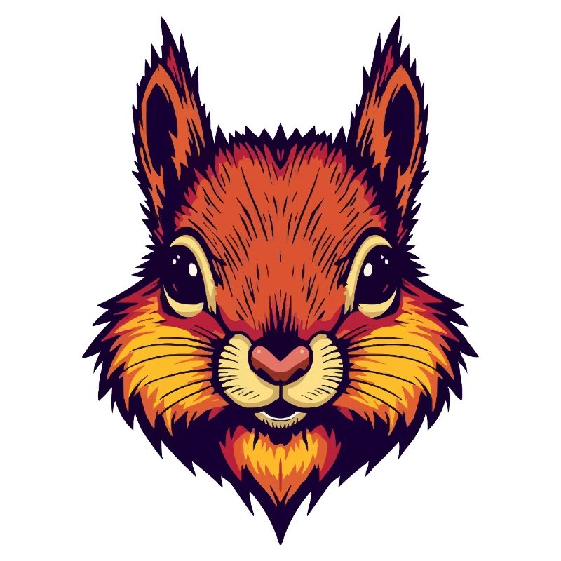 Leuchtend herbstliches Eichhörnchen 