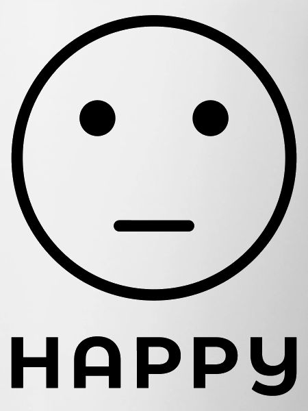 "HAPPY" Neutral Face