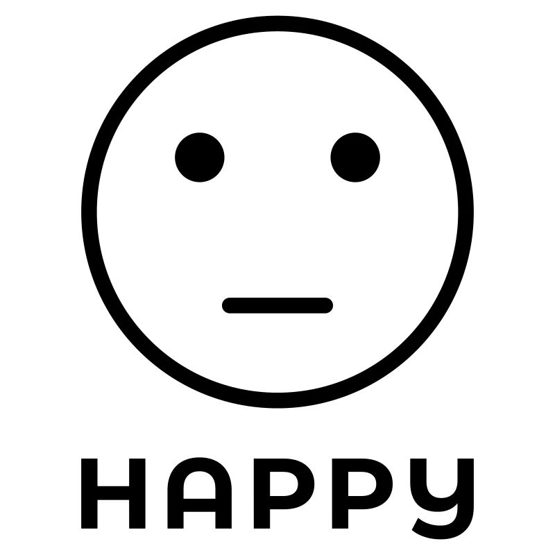 « HAPPY » Visage neutre