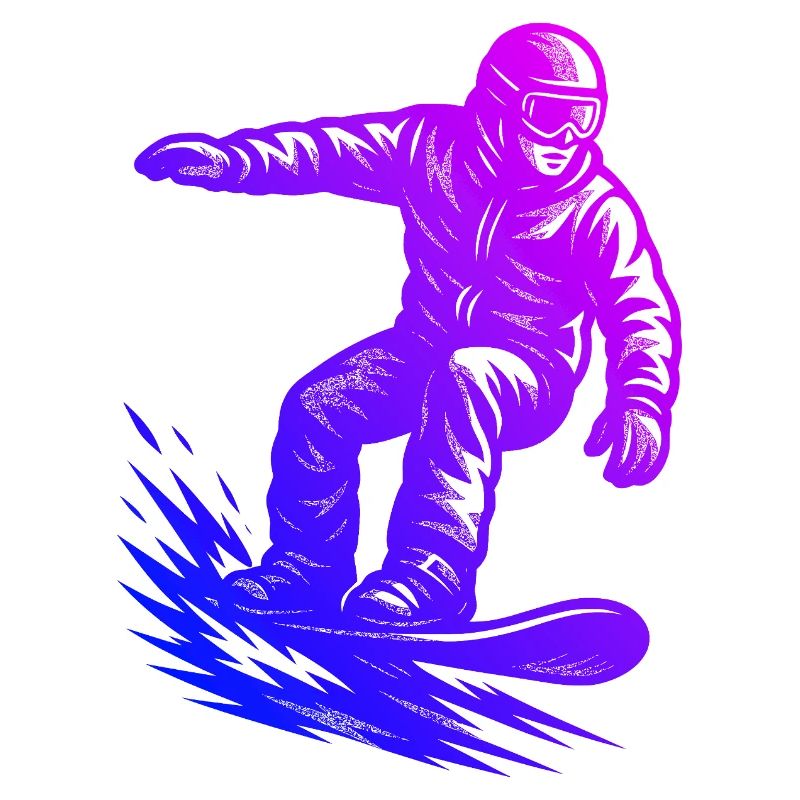 Iconic snowboard motif