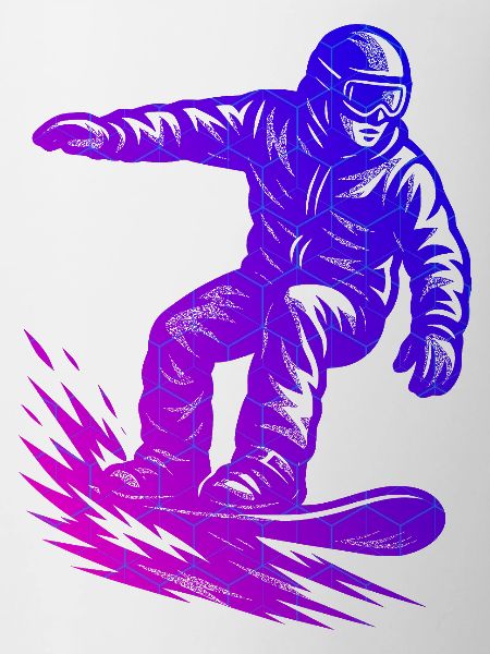 Funny snowboard motif
