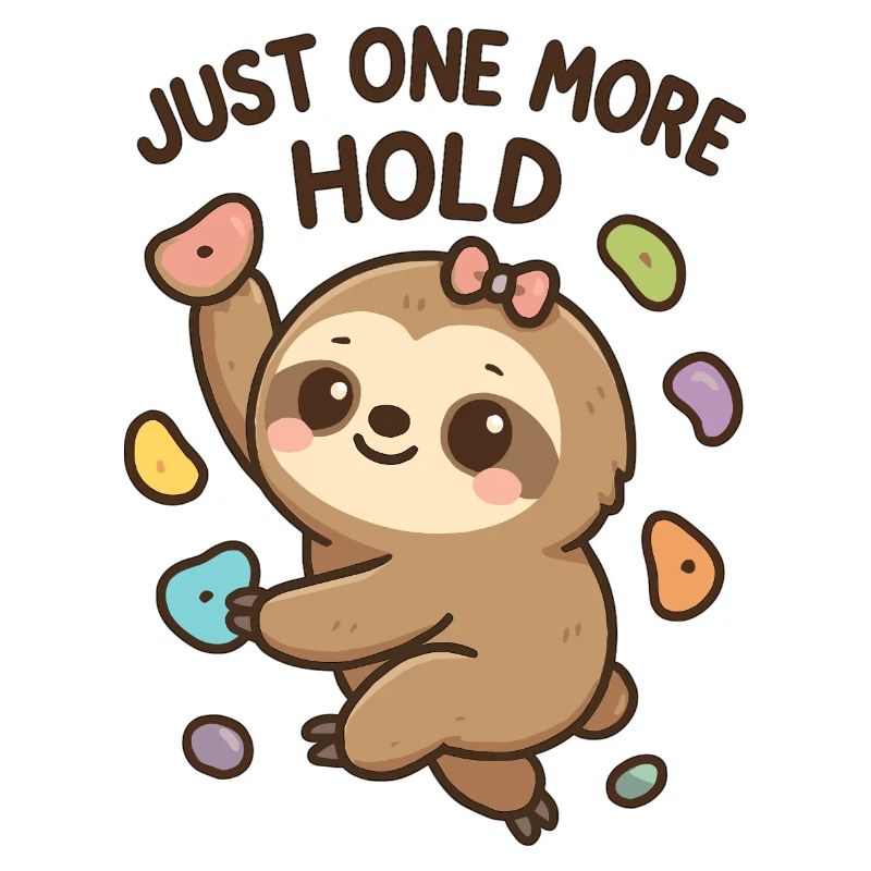 Bouldering Kawaii Sloth – Just One More Hold