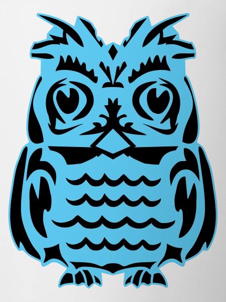 Light Blue Abstract Owl