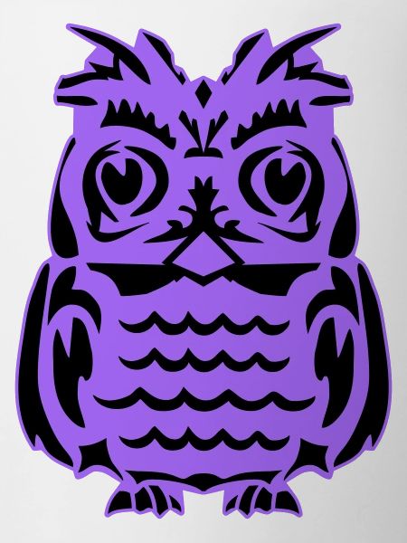 Silhouette de la chouette violette