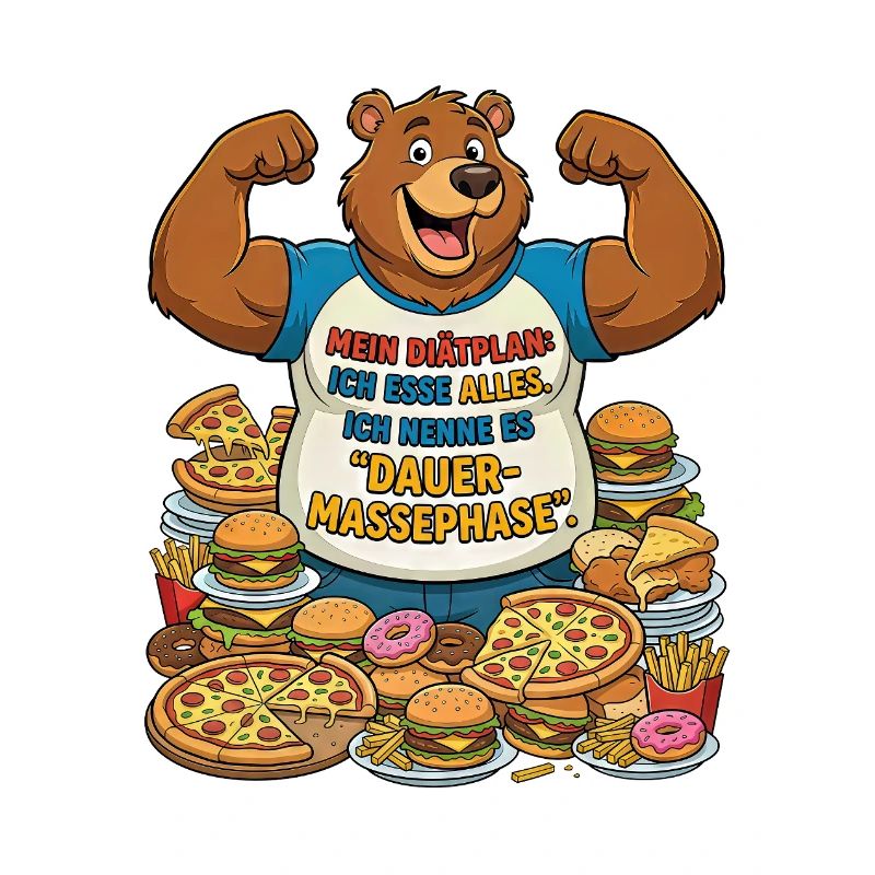 Dauer-Massephase: Bär mit Pizza