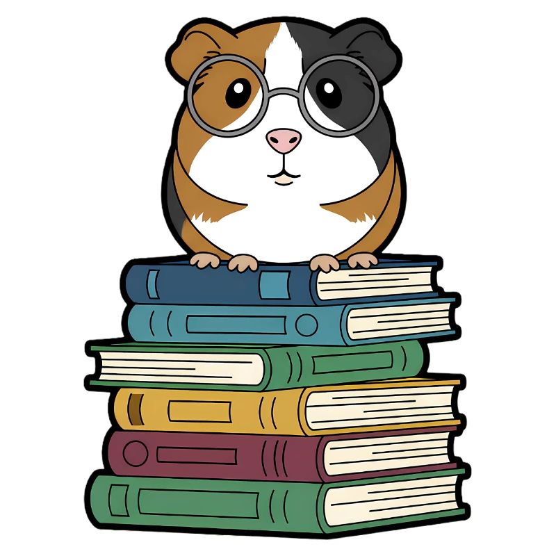 Meerschweinchen Bücher Nerd