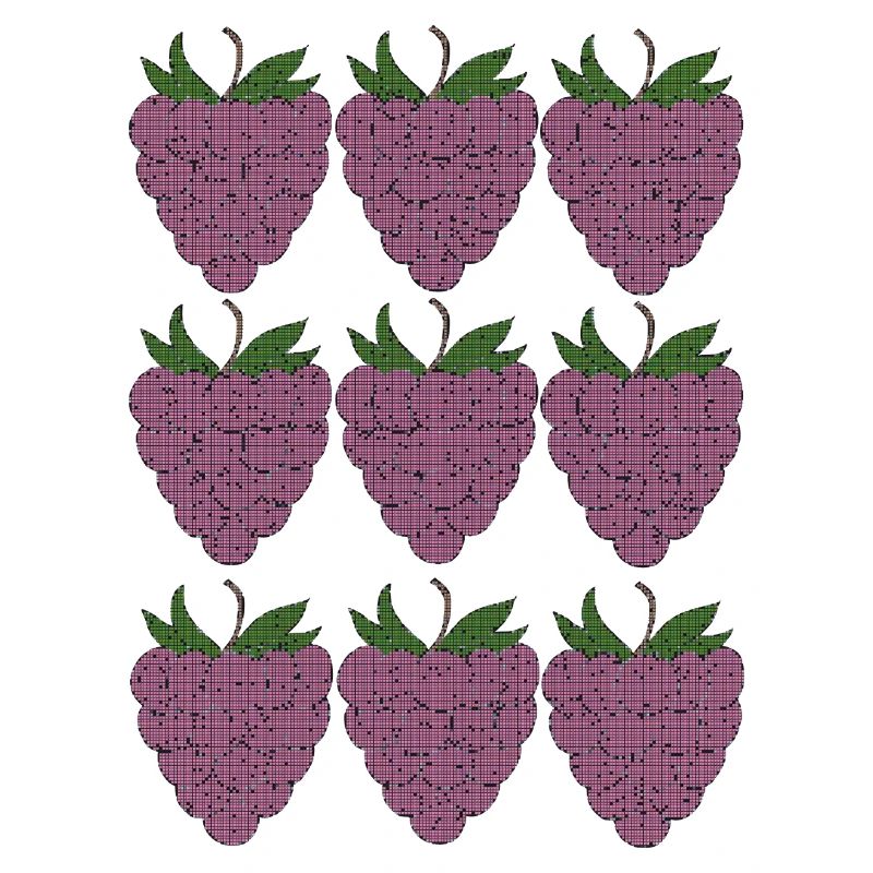 Textile à motif framboise