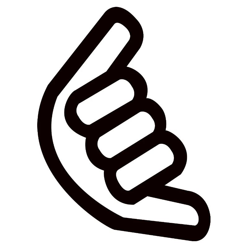 Signe de la main Shaka – Signe de surfeur
