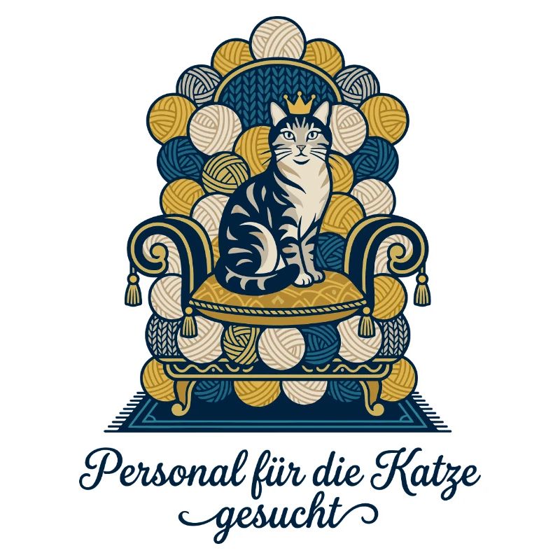 Katze Thron Personal Spruch