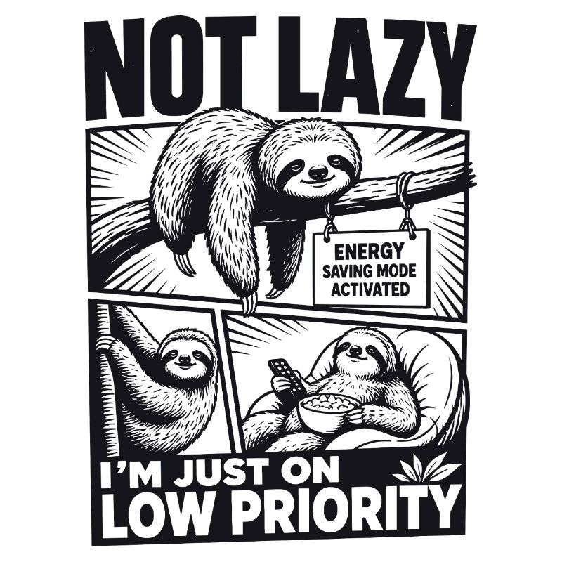 Not Lazy Low Priority Sloth