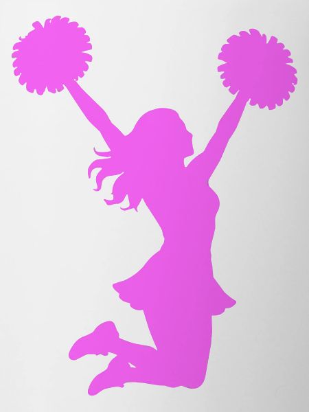 Pink Cheerleader Silhouette
