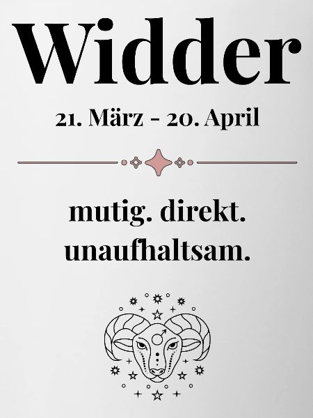Widder Sternzeichen Eigenschaften