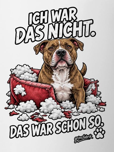 Hund im Kissenchaos