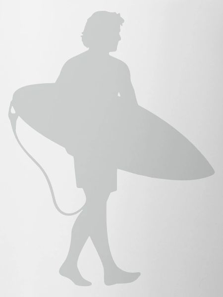 Surfer Silhouette am Surfbrett