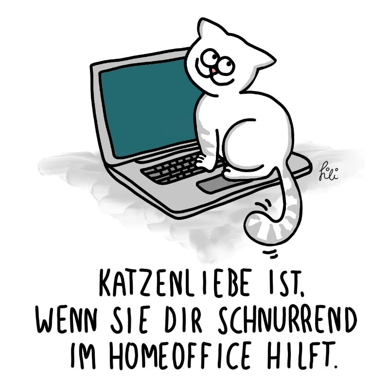 L’amour du chat est - aide à ronronner dans le bureau à domicile