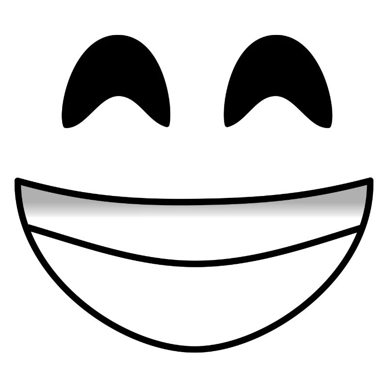 Overjoyed broad grin, smile, happy