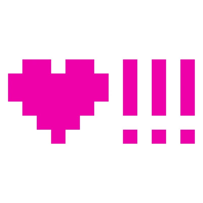 Hearts with three exclamation points