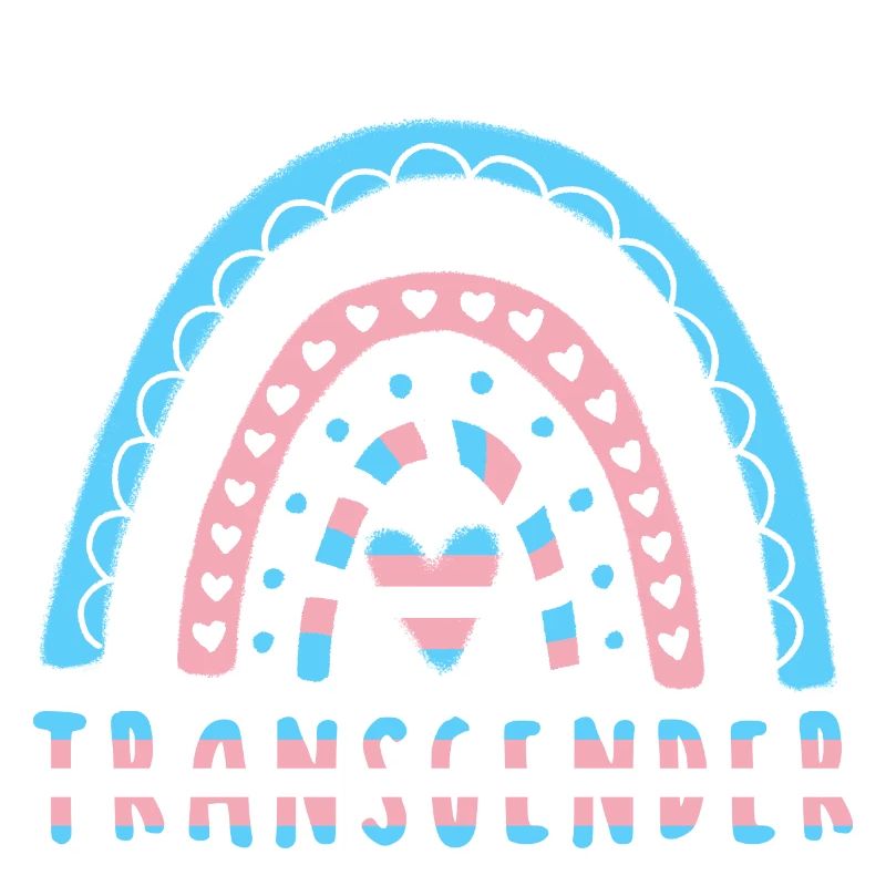 Trans Spruch Transgender Regenbogen
