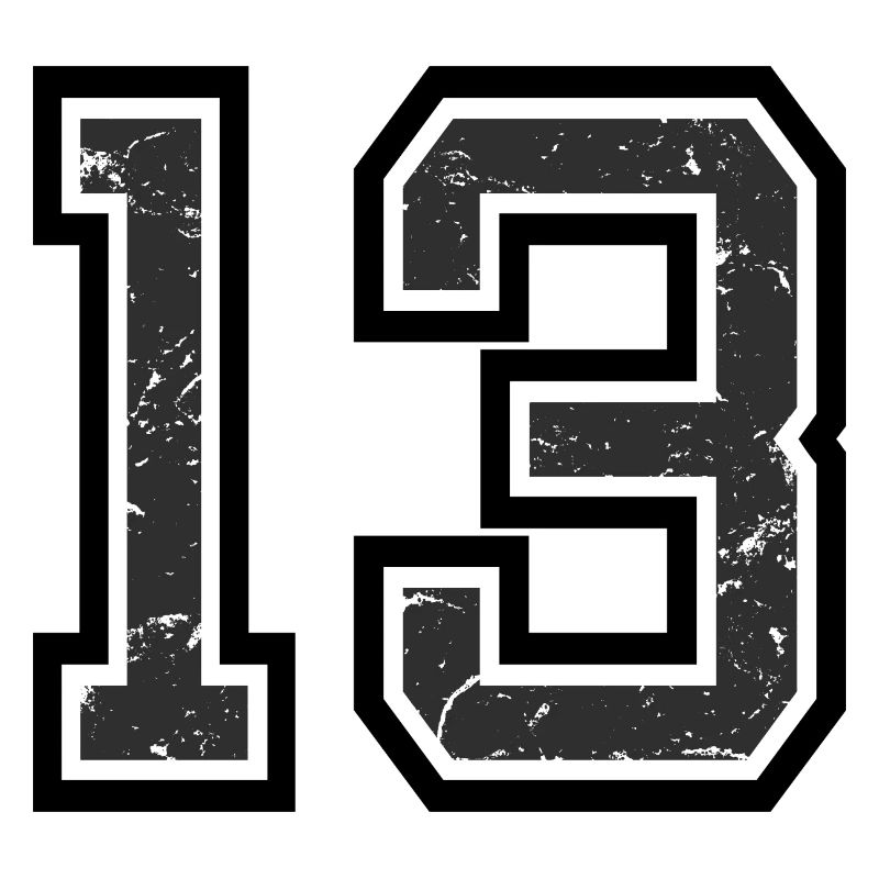 Cool Number 13 - 13 Years Old 13th Birthday Gift