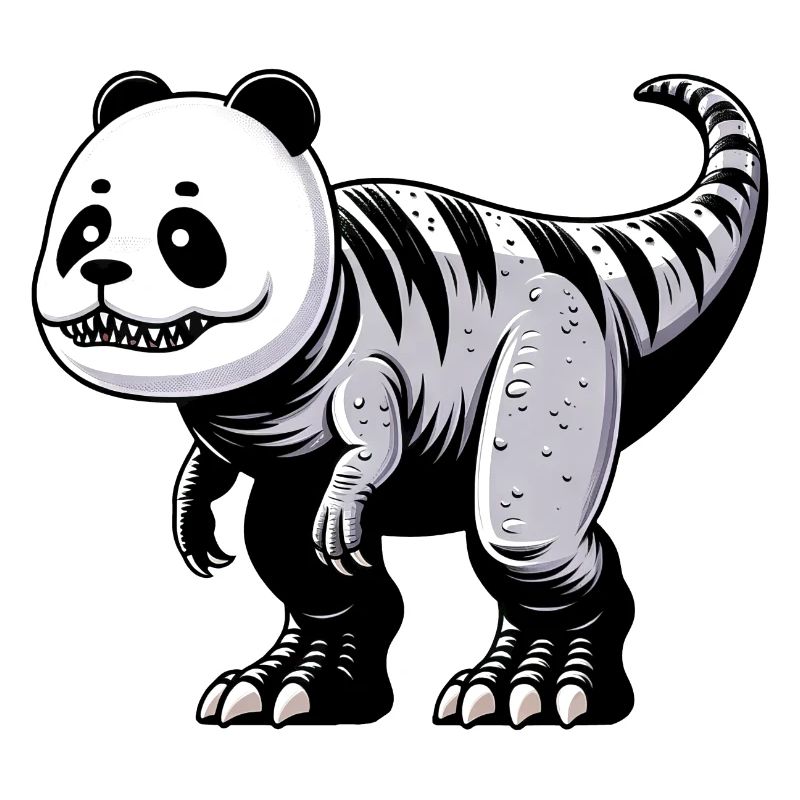 T-Rex Panda Fusion : un design de créature fabuleux