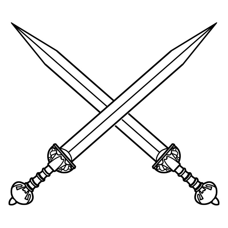 Épées croisées Dessin