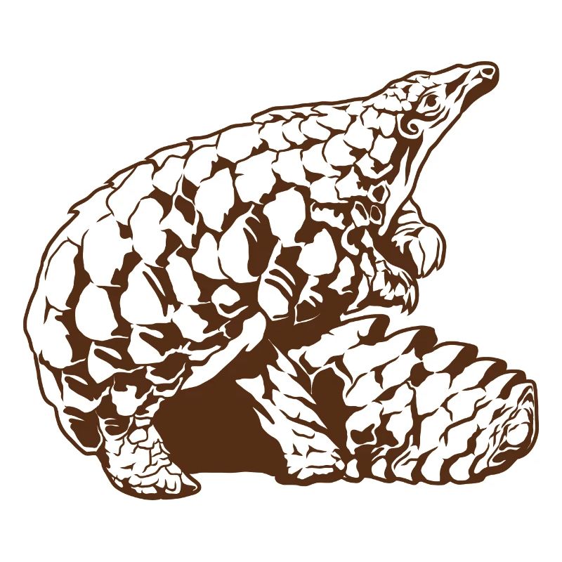Cool Pangolin Sketch Graphic Wildlife Creature