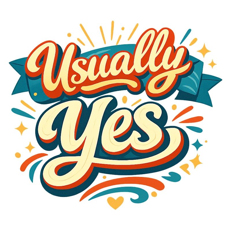 Usually Yes Retro Handlettering 