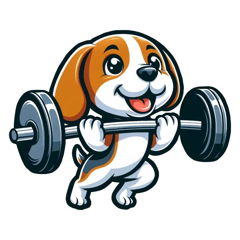 Beagle Gewichtheber Workout Kraft