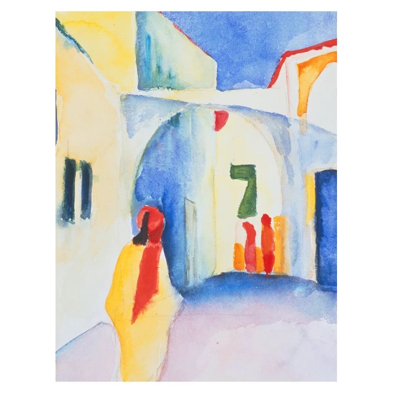 August Macke - Vue dans une ruelle. 1914e