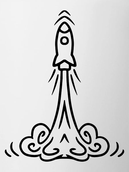 Rocket launch Raketenstart - Rakete Geschenkidee