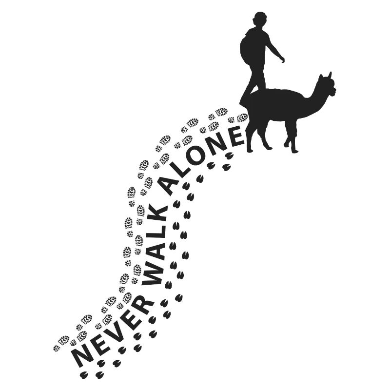 Alpaca Hike Never walk alone
