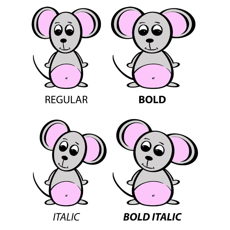 Graphic Designer Mouse - Explication de la typographie