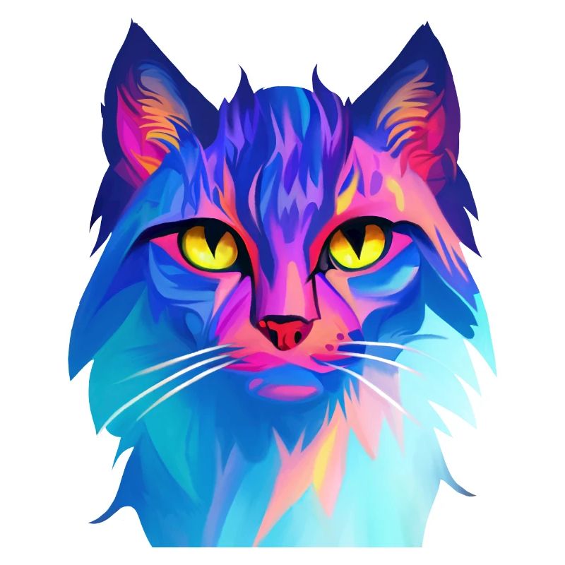 Chat coloré