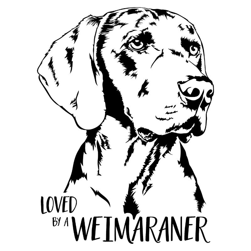 Aimé par un Weimaraner Hundespruch Hunde Wilsigns