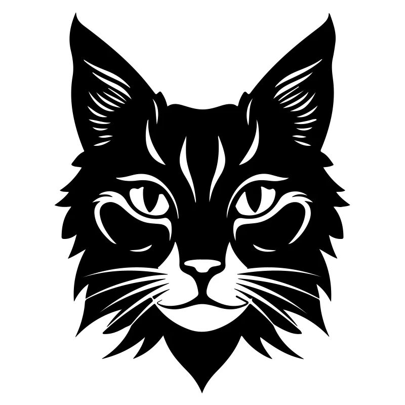 Tête de Portrait de chat