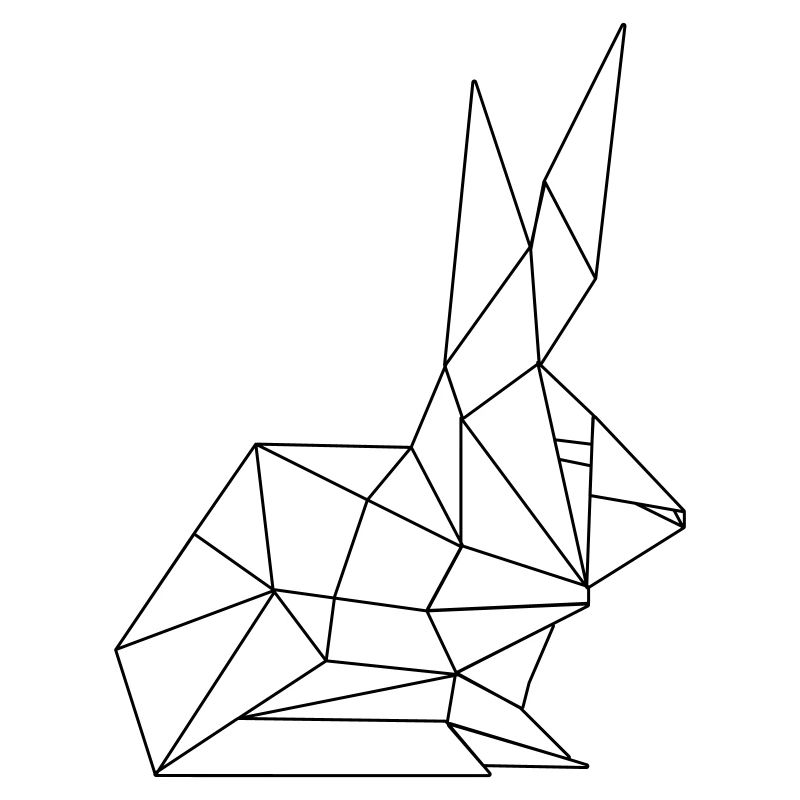 Polygone de lapin de Pâques