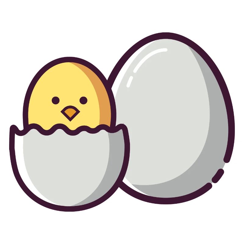 mignon poussin de Pâques éclos dans le passé