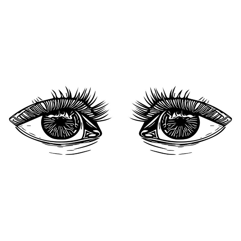 Yeux doux avec des cils