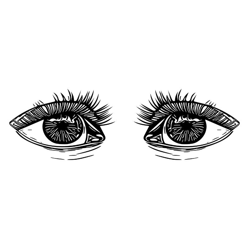 Yeux doux avec des cils