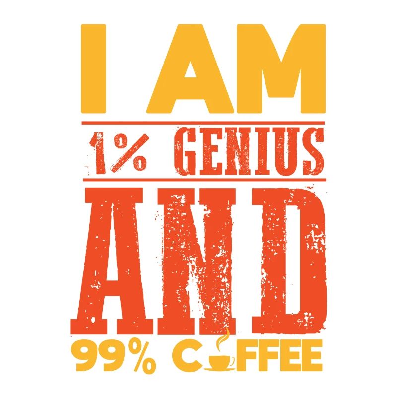 Coffee Caffeine Genius Joke Funny Gift Shirt