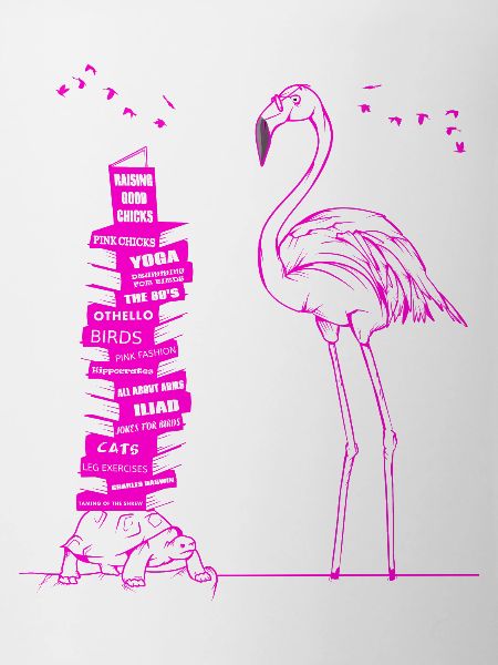 flamingo reading AMAZON