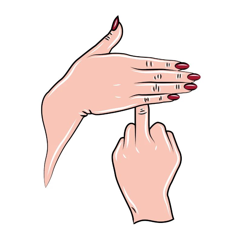 Sarkasmus Ironie freche Diva Zyniker Mittelfinger