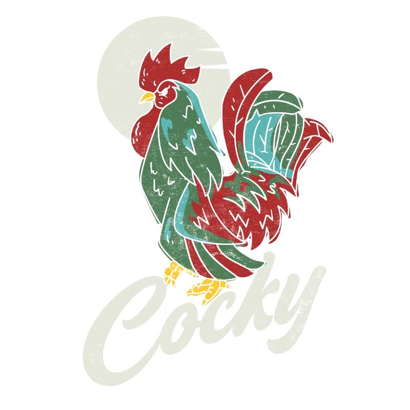 Snooty rooster design For chicken lovers