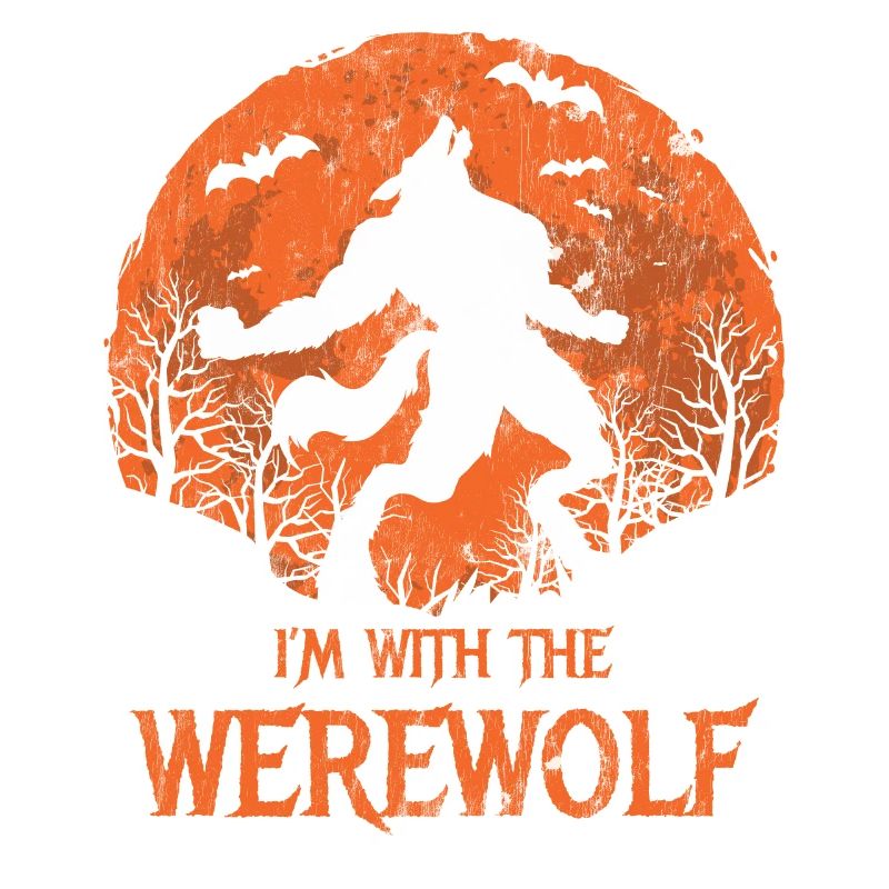 Ich Bin Mit Dem Werwolf Red Moon Design Für Wölfe