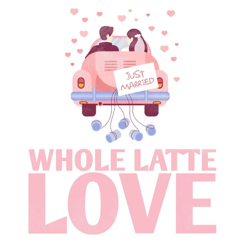 Latte-Liebes-ehe-design entier pour mariés
