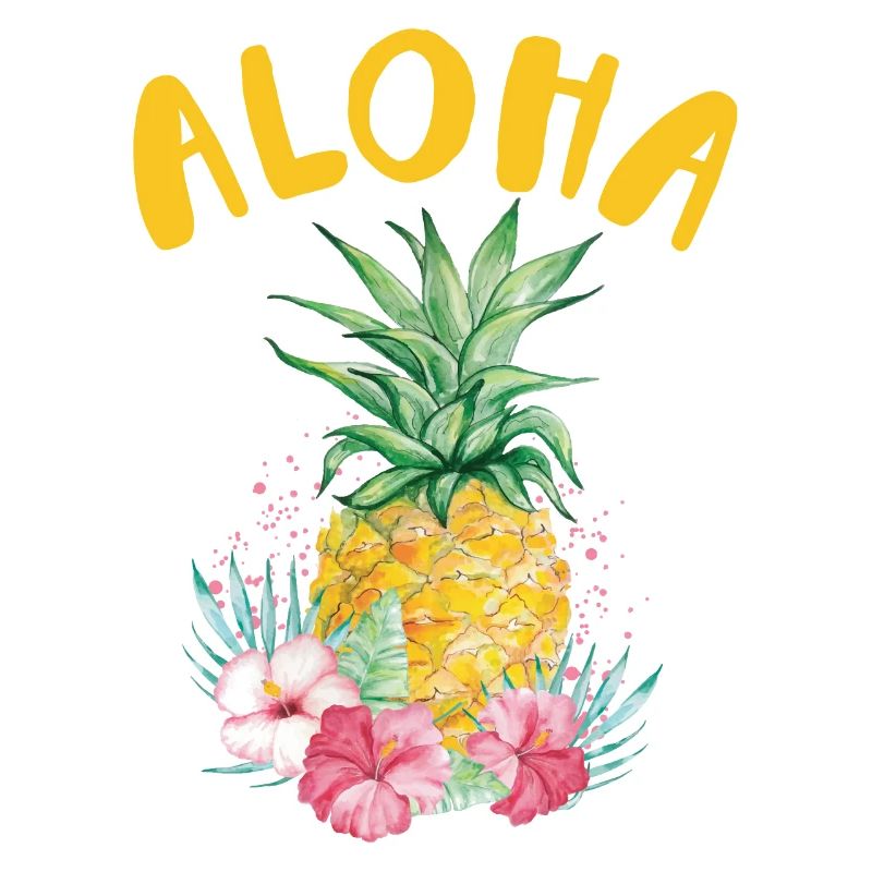 Aloha pineapple flower design For beach lovers