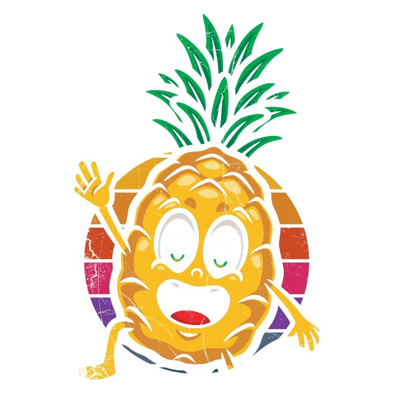 Pineapple retro design For beach lovers Pineapple