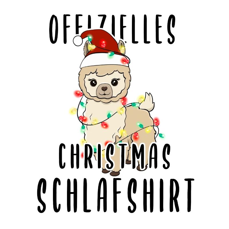 Lama Christmas Sleeping Shirt
