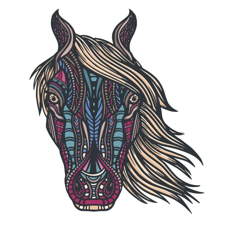 Conception de chevaux tribaux pour les cavaliers,