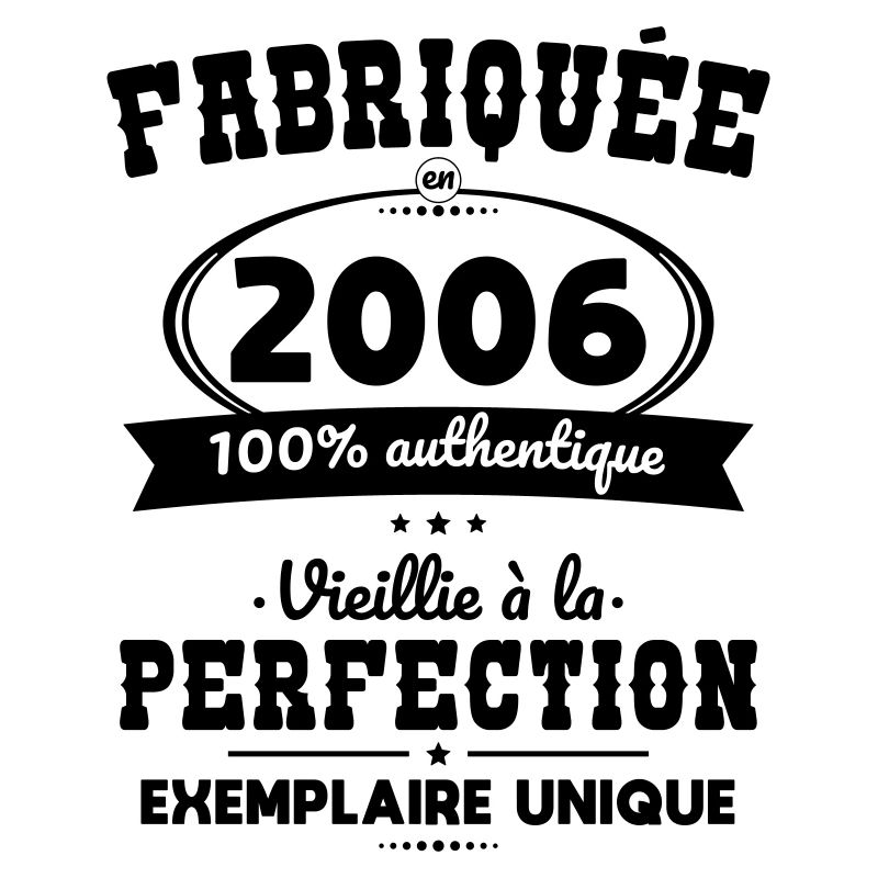 Anniversaire 18 ans - Fabriquée en 2006